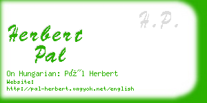 herbert pal business card